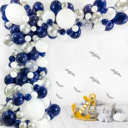 mosclue Solid Hd/Metalic 100 Ballon Blue,white,Silver For Kids/Adult/Party/Birthday Decoration Balloon-picture-20