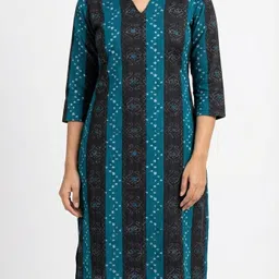 maa tarini fashion Women Ikat Cotton Blend Straight Kurta-picture-40