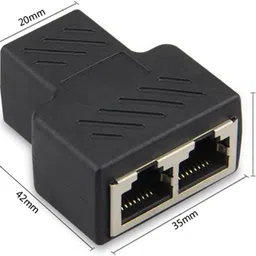 1Goal RJ45 Splitter, Ethernet Splitter, RJ45 Splitter Adapter LAN Network Internet Splitter 1 to2,Ethernet Cable &LAN Internet Splitter for Cat5Cat5eCat6Cat 7,1 Pc Laptop Accessory image 4