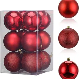 New_12 PCS” Red Balls Ornament, Decorative Balls Balls Pack of 1-image-23