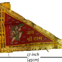 dkb Hanuman jhanda/flag(pack of 4) 11/17 inch Triangle Outdoor Flag image 2