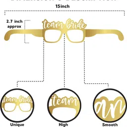 festiko Paper Eyeglasses for Bride, Bride To be Props, Bachelorette Party Goggles Party Glow Ornament image 2