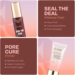 mars Pore Cure Long Lasting Makeup Primer and Budge Proof Makeup Fixer Primer - 90 ml image 3