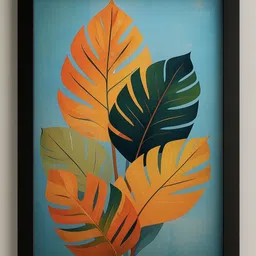 mishra Tropical Leaf Wall Art – Colorful Nature-Inspired Home Decor 13 inch Photo-picture-22