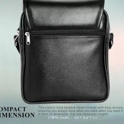 shivra Black Men Sling Bag Men Sling Bag extra large (S-10*8.5*3) image 2