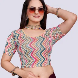 pt priyanka textiles Round Neck Women Blouse image 4