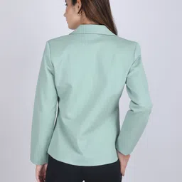 blue ronin Women Solid Single Breasted Formal Blazer image 2