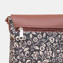 zouk Black Women Sling Bag FloMotif Flap Sling Bag image 2