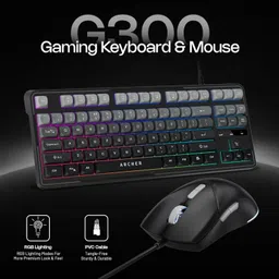 Archer Tech Lab Astra G300 RGB Keyboard & Mouse Combo,87 Keys, 7 Mouse Keys 4 DPI Silent Compact Wired USB Standard Gaming Keyboard Compatible with Desktop, Laptop, Mac image 2