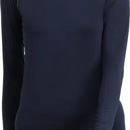 train hard everyday Women Solid Round Neck Polyester Dark Blue T-Shirt image 4