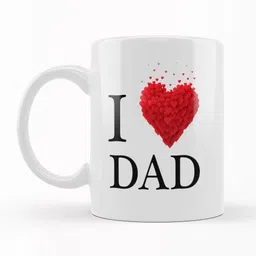 impactgift I LOVE Dad & Mom Couple Gift for Mummy Papa, Anniversary, Birthday Gifts #388 Ceramic Coffee Mug image 4