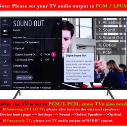 VOOCME HDMI ARC Audio Extractor 192KHz DAC Converter ARC Audio Extractor Support Digital HDMI Audio to Analog Stereo Audio RCA L/R Coaxial HDMI Connector image 5