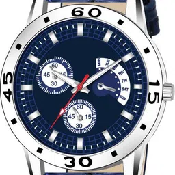 mahavira collection Blue Dial and Blue Strap Analog Hand Watches Classic Look Men’s Analog Watch - For Men Blue Fancy Design Stylish & Trending Professional Look Wrist Watch for Boys-picture-33