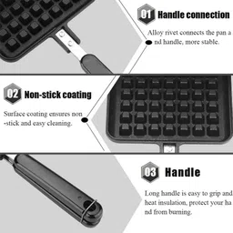 marwall Non Stick Heavy Quality Waffle Maker Machine for Gas Stove Waffle Maker image 4