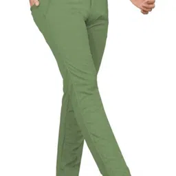 shreyannk Men Slim Fit Light Green Lycra Blend Trousers image 3