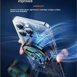 ElectroEra Enterprise Cooling Mobile AC Fan Radiator Magnetic Mobile Cooler for Gaming 1 Fan Ergonomic Cooling Pad with Adjustable Height image 2