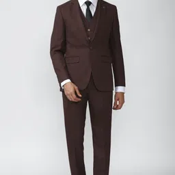 peter england Men Single Breasted Solid Suit image 2