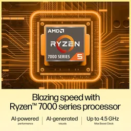 HP AMD Ryzen 5 Hexa Core 7530U - (8 GB/512 GB SSD/Windows 11 Home) 15-fc0388AU Thin and Light Laptop image 2