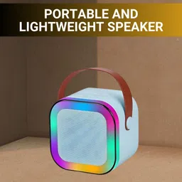 Clairbell W12 (PORTABLE WIRELESS BLUETOOTH SPEAKER) Dynamic Thunder Sound & RGB LightE91 10 W Bluetooth Laptop/Desktop Speaker image 1