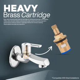 flipkart smartbuy CSBC304 Bib Cock Faucet for Bathroom & Kitchen – Modern Handle Design |Brass Body Bib Tap Faucet image 3