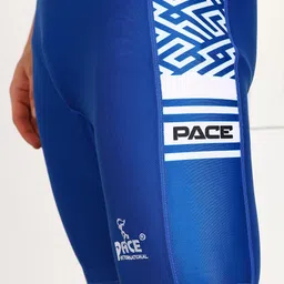 pace international Wrestling and Weight Lifting Costume/ Singlet Striped Men Swim-dress Blue Swimsuit image 4