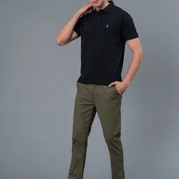 red tape Men Skinny Fit Green Cotton Blend Trousers image 5