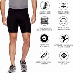 tgoo Solid Men Black Tights image 5