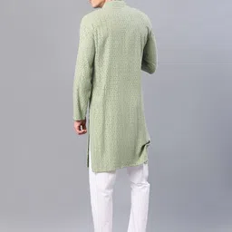 v-mart Men Cotton Blend Kurta Pyjama Set image 3