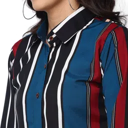 sayesha Women Regular Fit Striped Button Down Collar Casual Shirt image 5