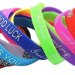 nevy 10 Silicone Rubber Friendship Bands Men & Women Wrist Band-picture-13
