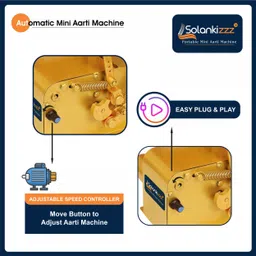 solankizzz Fully Automatic Electric Aarti Machine Nagara for Home Temple Satsng & PoojaRoom Nut & Bolts Dholak image 3