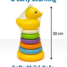 toybaazi Colorful Duck Stacking Rings Baby Toy – Educational Stacking Toy for Kids image 4