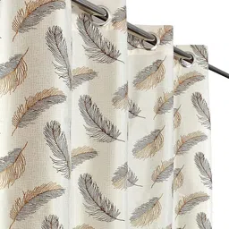 kraftiq homes 152 cm (5 ft) Polyester Semi Transparent Window Curtain Single Curtain-picture-15