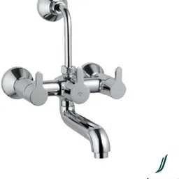 Wall Mixer with Provision For Overhead Shower with 115mm Long Bend Pipe On Upper Side, Connecting Legs & Wall Flanges | FUS-CHR-29273UPR Mixer Faucet-image-21