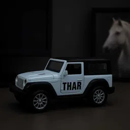 janu THAR Metal Jeep Toy Car for Kids | Die-Cast Model with Pull-Back Action | Toy image 4