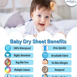 Orange Colour Crib Sheet Single Bed Waterproof Reusable Instadry Extra Absorbent Baby Dry Sheet 220X140 Cms ( Peach) by Dream Care image 4