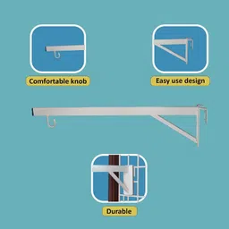 paxmer Window Cradle Cot Metal Hanger for New Born Baby/crib/jhula/thottil-white image 2