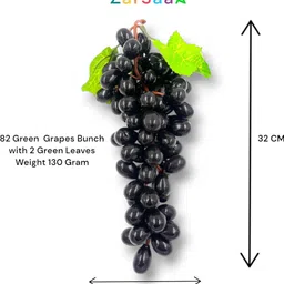zarsaaa Artificial Grapes Black Color (Pack of 1) Artificial Fruit image 2