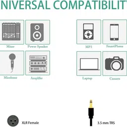 wicrotec 3.5mm Male to XLR Female Cable - Professional Low Noise Microphone Cable image 3