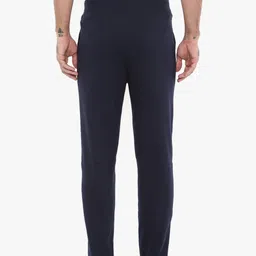 force nxt Super Combed Cotton Men Solid Dark Blue Track Pants image 3
