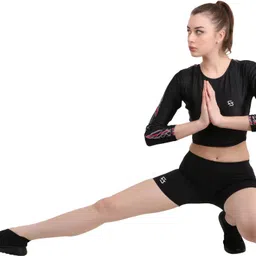 sportinger Solid Women Black Tights image 4