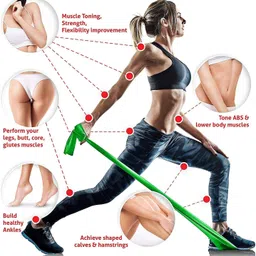 khargadham Set of 3TheraBands for Physical Therapy, Stretching, Home Fitness, Yoga Resistance Tube image 3