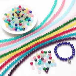 shilpmart Pack of 25 Beads Size 10 mm Round Shape Glass Beads for Jewelry Making image 3