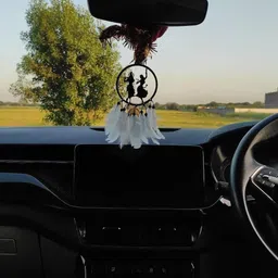 talaviya brothers Fancy Radha Krishna Car Hanging Car Rear View Mirror Decor Car Hanging Ornament image 3