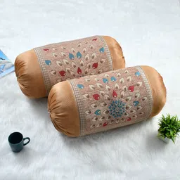 multitex Cotton Floral Bolster Pack of 2 image 1