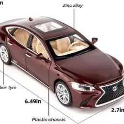pezyox 1/32 Compatible for Lexus Ls500h Model Car, Zinc Alloy Pull Back Toy car image 3
