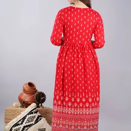 sonava club Women Printed Viscose Rayon Anarkali Kurta image 2