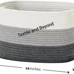 textile and beyond Cotton Storage Basket image 5