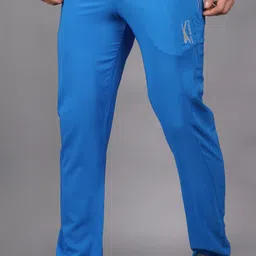 shiv naresh Men Solid Light Blue Track Pants image 3