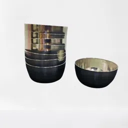 btb Stainless Steel Dessert Bowl Stainless Steel Chiku Wati Bowl Set with Laser– Size 5 | 8 Piece Serving Katori image 3